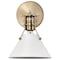Nuvo Outpost 1-Light Wall Sconce - Matte White with Burnished Brass 60/7520 - alternate 8